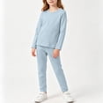 thumbnail image 3 of HBGVBA 2 Piece Set for Little Girl Base Layer Fall Winter Long Sleeve Top Long Pant Matching Outfits, 3 of 5