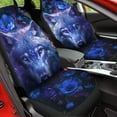 thumbnail image 4 of POLERO 2 Pcs Car Seat Covers Set Wolf Queen Floral Print Vehicle Front Seat Protector Auto Interior Accessories Breathable Universal fit Most Car SUV Van Truck, 4 of 7