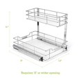 thumbnail image 2 of Cabinet Organizer Cuisinart 2-Tier Sliding 14-inch Chrome, 2 of 4