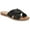 Black, variant on Womens SHANNONNP Round toe Crisscross straps Slide Sandals