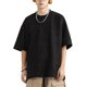 thumbnail image 5 of Camiseta de manga corta para hombre, tendencia de moda urbana, Top holgado con estampado de letras en 3D, cuello redondo, 5 of 8