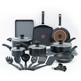 thumbnail image 1 of T-fal Kitchen Solutions, 22-Piece Recycled Aluminum Non-Stick Cookware Set,Black, 1 of 12