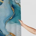 thumbnail image 3 of Pratyus Blue and Gold Substance Shower Curtain Set with Hooks for Bathroom Decor, 100% Polyester Fabric Home Bath Decoration 60"x72, 3 of 7