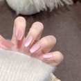 thumbnail image 1 of Use uñas hechas a mano flash arco manicura terminado pegatina de uña desmontable uña postiza pieza de uña, 1 of 5