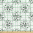 thumbnail image 2 of Floral Fabric by the Yard, Monochrome Illustration of Top View Lily Flowers Hand Drawn Like Sketches, Upholstery Fabric for Dining Chairs Home Decor Accents, Dark Grey and White by Ambesonne, 2 of 5