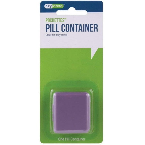 Ezy-Dose Travel/Portable Pill Box Assorted Colors 2 Count