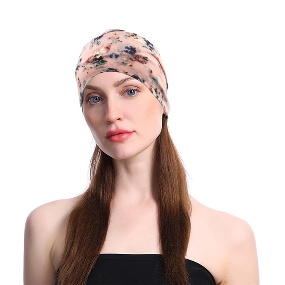 Headwear Floral Sweatband Elastic Turban Sport Headband Outdoor Head Wrap