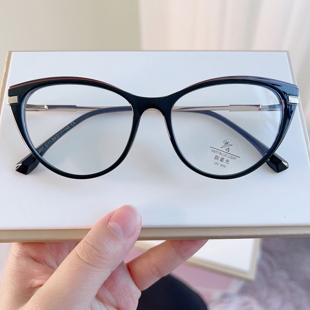 El espejo con marco de ojo de gato de moda se puede equipar con un marco de gafas de mariposa con luz anti-azul