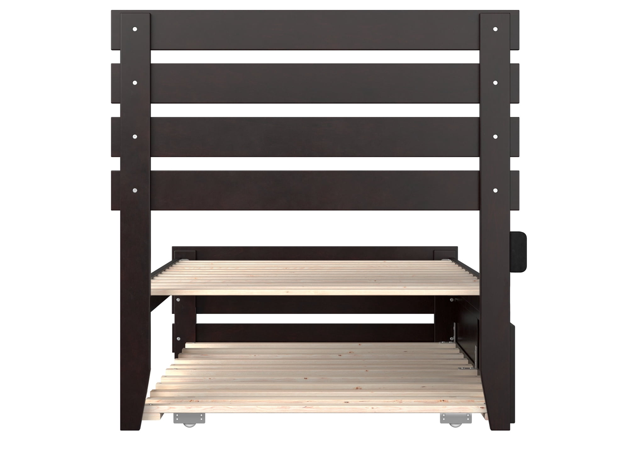 AFI Oxford Twin Wood Platform Bed with Headboard, Footboard & Twin Trundle, Espresso