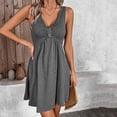 thumbnail image 5 of Sakmal Moomoos for Women Sleep Dress Cotton Sleeveless Casual V-Neck Solid Ladies Nightgown L, 5 of 6