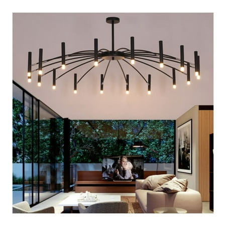 

Hongwa Modern Branch Chandelier Metal Pendant Light Nordic Ceiling Lamp Fixtures Black/