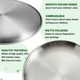 thumbnail image 3 of Eco-Friendly Dinner Dishes Stainless Steel Plates 2 Set Round Dinner Dishes Metal Plates Great for Picnic,Outdoor Camping Plate,Shatterproof, 3 of 6