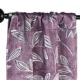 thumbnail image 2 of Superior Blackout Leaves Curtains Set of 2, Light Filtering Rod Pocket Curtain Panel Set, Wisteria, 26"W x 63"L, 2 of 8