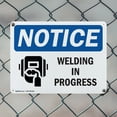 thumbnail image 5 of (2 Pack) Welding In Progress OSHA Notice Sign 18 Inch X 12 Inch Indoor / Outdoor Rust-Free Aluminum Metal Signs for Workplace, Workshop, and Construction Site, Made in the USA, 5 of 8