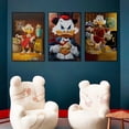 thumbnail image 3 of Pintura decorativa de lienzo de personaje clásico de Disney, cartel de Arte de estrella de película de dibujos animados del Pato Donald, decoración de pared moderna para el hogar, Mural, 3 of 4