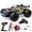 Black and green, variant on DEERC 1/14 Fast Brushless RC Car for Adults, 43 MPH High Speed 4x4 Off-Road RC Truck, Waterproof Monster Truggy, All Terrain Remote Control Drift Car for Boys 8-12, 2 Batteries, 3S Lipo Compatible