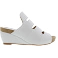 thumbnail image 2 of Bellini Whit Womens Open Toe Comfort Wedge Sandal 8 Wide White Smooth, 2 of 5