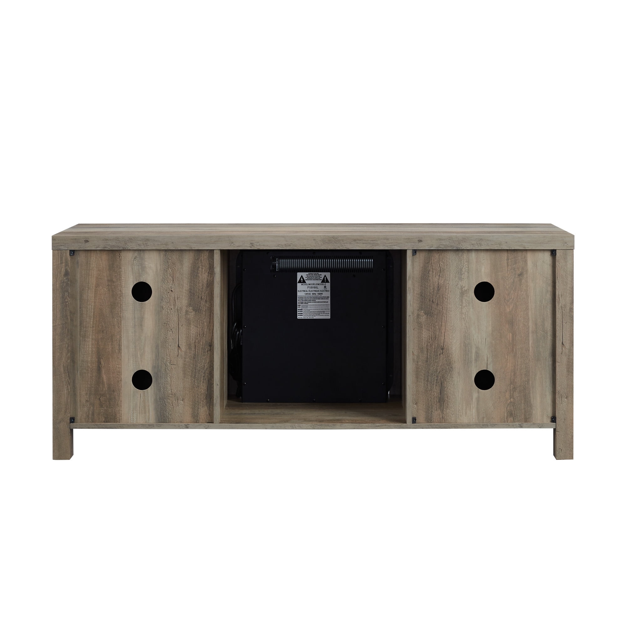 Walker Edison Modern Farmhouse Fireplace TV Stand for TVs up to 65", Grey Wash