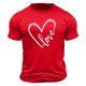 thumbnail image 2 of Ceisia Men's Casual Heart-Printed Short Sleeve Crew Neck Gift T-Shirt, 2 of 5