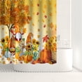 thumbnail image 4 of Offre Spéciale! Rideau de Salle de Bain Polyester Ensemble de Rideau de Douche Imprimé Rideau de Douche Automne Action de Grâce Citrouille Salle de Bain Crochets de Rideau de Douche Plastique, 4 of 6