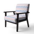 thumbnail image 2 of Designart "Multicolor Horizontal Chevron" Upholstered Patterned Accent Chair and Arm Chair, 2 of 5