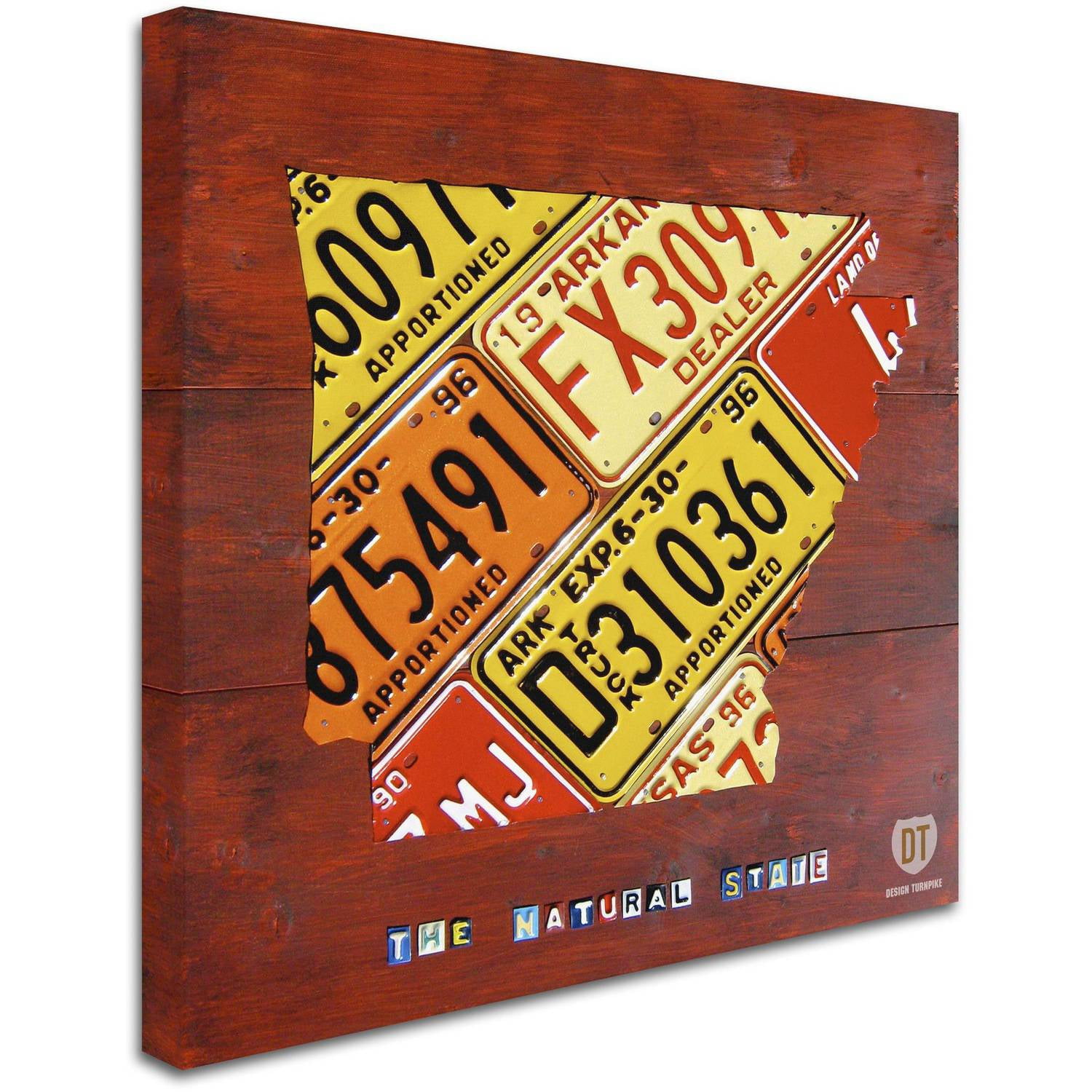 Trademark Fine Art 'Arkansas Map' Canvas Art by Design Turnpike