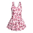 thumbnail image 7 of FOR U DESIGNS Girls One Piece Swimsuit with Skirt Sleeveless Bathing Suit Swimwear Bathing Suit for Kids 3-13 Years, Leopard Pink, 7 of 7