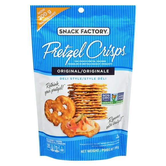 Craquelins de bretzels Pretzel Crisps de Snack Factory, saveur originale 200 g