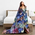 thumbnail image 5 of Blue Lock Blanket, Super Soft Throw Blanket For Bed Sofa Couch, Cozy Flannel Blanket For Bedroom Livingroom, 40"X30", 5 of 9