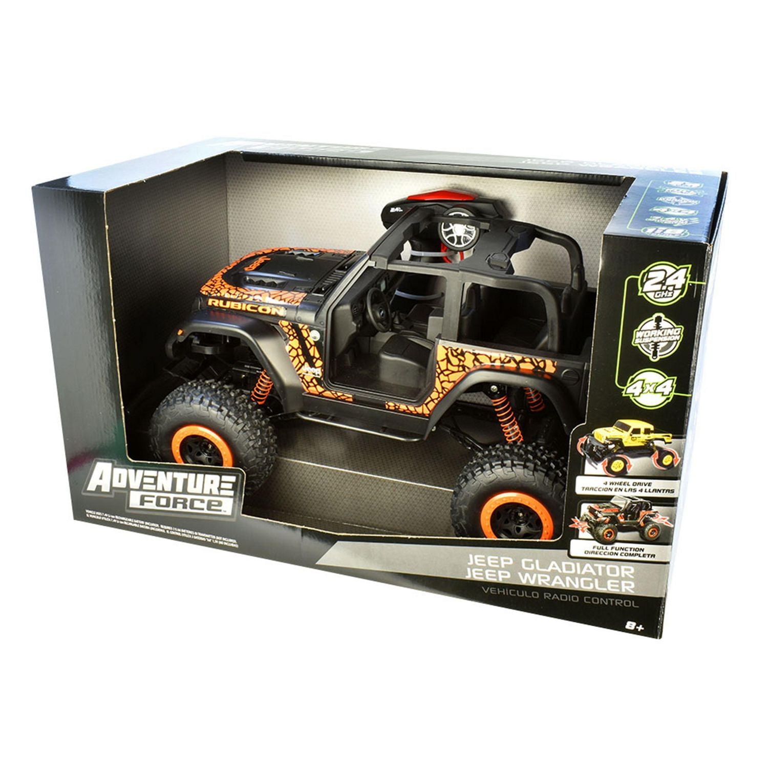 1: 8 RC Jeep Wrangler Rubicon 4WD