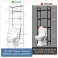 thumbnail image 4 of Gianna Over Toilet Bathroom Organizer, 4-Tier Adjustable Storage Rack, Space-Saving Shelf for Tight Areas, White, 4 of 5