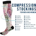 thumbnail image 4 of Coolnut 1 Pack Flower Pattern Compression Socks for Women Men Knee High Stocking for Running,Athletic,Medical, 4 of 6