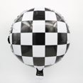 thumbnail image 1 of 20*30 Rosa 10 piezas de globos de fiesta con bandera de coche de carreras a cuadros, globos a cuadros blancos y negros, 1 of 5