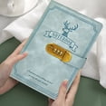 thumbnail image 6 of Tuvgenk Personal Subject Notebook Blue A5 Locking Notebook Durable Deer Head Travel Diary, 6 of 6