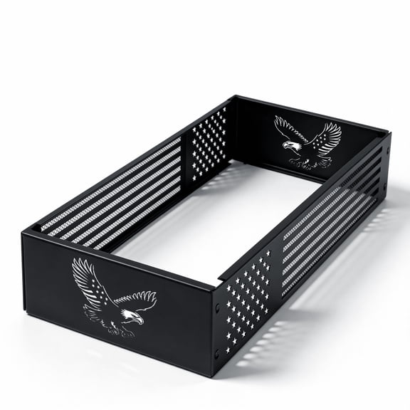 27.5 in. x 11.8 in. x 4.7 in. Rectangular Fire Pit Wind Guard Black Metal Wind Guard Snap-Fit Fire Pit Wind Screen