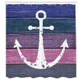 thumbnail image 2 of Ambesonne Anchor Shower Curtain, Nautical Marine Themed Art, 69"Wx84"L, White and Multicolor, 2 of 4