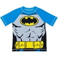 thumbnail image 2 of DC Comics Justice League Batman Toddler Boys Rash Guard and Swim Trunks Outfit Set Toddler, 2 of 5