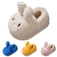 thumbnail image 5 of MKHSQHDG Toddler Bunny Slippers Fashion Cute Autumn and Winter Girls Boys Slippers Flat Soft Warm and Comfortable Solid Color Rabbit Shape Slippers for Girls 10-12 Years Old Summer 18-24 Months, 5 of 9