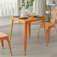 thumbnail image 3 of Merrick Lane 23.75" Square Metal Dining Table for Indoor and Outdoor Use in Orange, 3 of 3