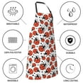 thumbnail image 5 of Pofeuu Red Ladybugs Print Waterproof Apron with Pockets Adjustable Cooking Aprons Kitchen Bib for Baking Household Cleaning, 5 of 8