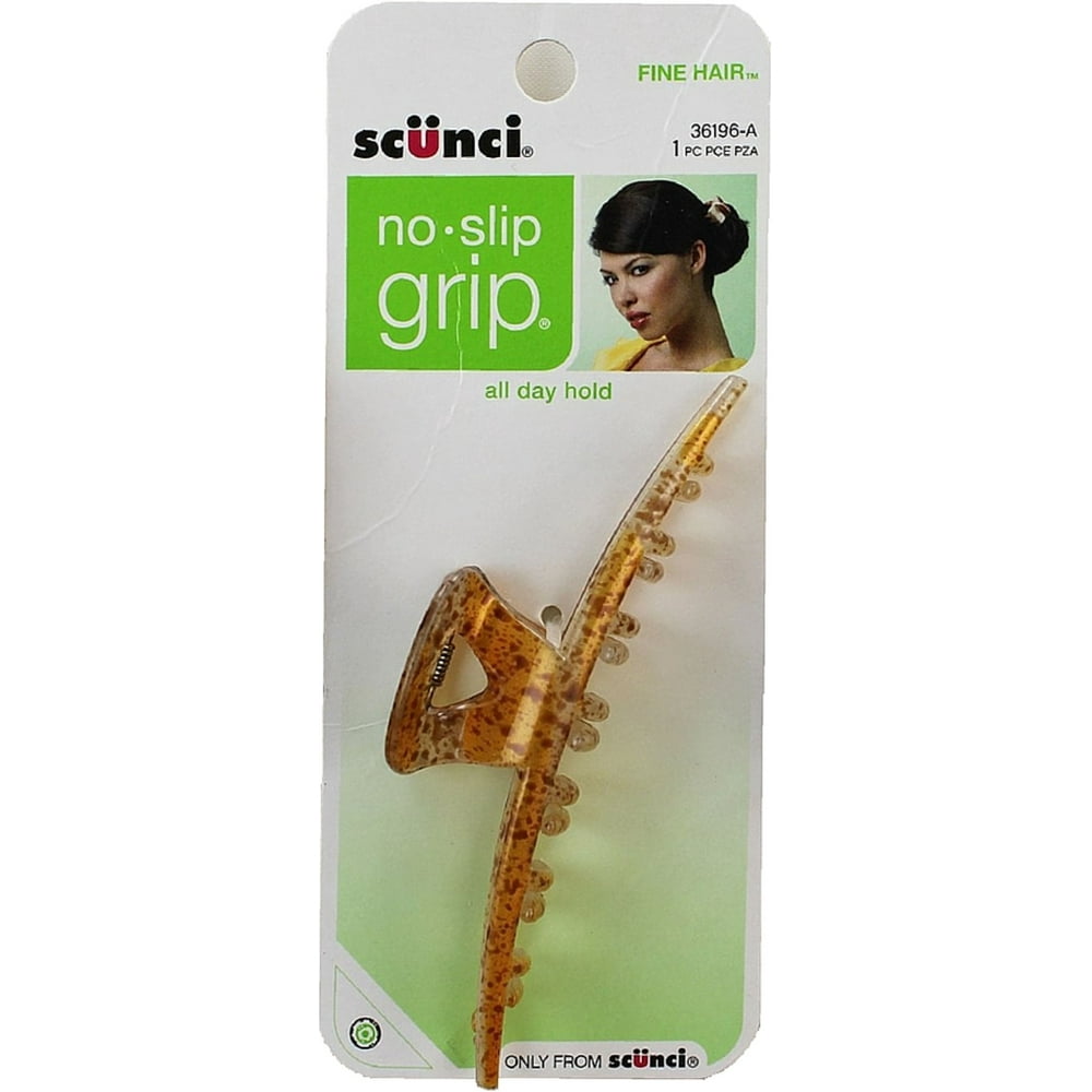 Scunci NoSlip Grip for Fine Hair Jaw Clip, Assorted Colors 1 ea (Pack