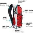 thumbnail image 3 of Water Buffalo Hydration Backpack - Lightweight Hydration Pack with 2L Water Bladder - Water Backpack for Hiking, Running, Biking, and Raves - Road Runner 12L Hydropack Backpack, 3 of 5