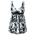 thumbnail image 4 of Fsqjgq Plus Size Bikini Sets for Women Conservative Ruffle Tankini Tops with Shorts Summer Boho Floral 2 Piece Tankinis Swimsuits 2XL, 4 of 5