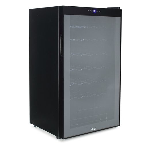 DELLA Wine Cooler Refrigerator Mini Fridge Glass Door Counter Top