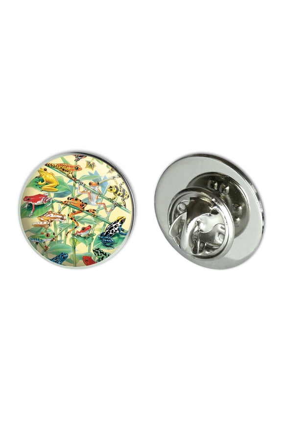 Tropical Rainforest Frogs Froggies Dart Metal 0.75" Lapel Hat Pin Tie Tack Pinback