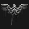 thumbnail image 2 of Men's Zack Snyder Justice League Wonder Woman Silver Logo  Long Sleeve Shirt Black Small, 2 of 4