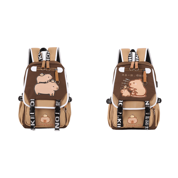 Mochila Carpincho para Niñas Y Con Escolar (marrón 05)