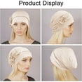 thumbnail image 7 of PHOGARY 4pcs Chemo Headwear for Women, Turbans Cap Beanie Hat Head Wraps Hair Coverings for Women, Women's Sleep Caps Chemo Cancer Hat with Flower Design, 7 of 7