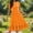 c01Orange, variant on Women's Vintage Velvet Dress Solid Color Loose Round Neck Short Sleeve Elastic Waist Tiered Ruffle A-Line Flowy Maxi Dress Pink M