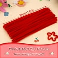 thumbnail image 2 of Topboutique Fuzzy Chenille Stems Pipe Cleaners 200 Pcs Long Chenille Cleaner Pipe Stem Fuzzy Wire Sticks Craft Supplies Set for DIY Arts Craft Project,Red-12 inch, 2 of 8